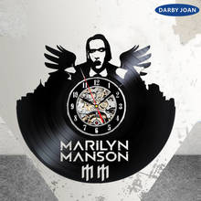 Marilyn Manson vinyl record wall clock, Marilyn Manson music poster, original wall decor 2024 - buy cheap