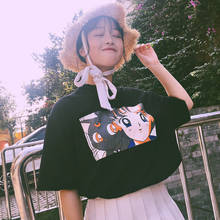 Camisetas Mujer 2020 Summer Womens Tshirts Korean Style Ulzzang Harajuku Cartoon Printed Kawaii Short Sleeve T-shirt Woman Tops 2024 - buy cheap