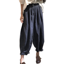 Japanese Type Linen Pants Ladies Spring Summer Elastic Waist Casual Loose Harem Trousers Women 2024 - buy cheap
