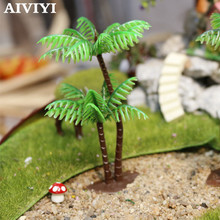 Mini Mesa de arena para pecera, simulación de paisaje, árbol de coco, decoración artesanal para festival de boda y hogar, excelente producto de comercio exterior 2024 - compra barato