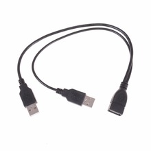 Удлинительный кабель USB 2,0 1 гнездовой к 2 USB Мужской концентратор данных адаптер питания Y сплиттер USB Зарядный Кабель питания Шнур 2024 - купить недорого