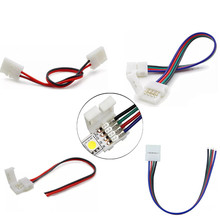 Conector de tira led, 2pin 3pin 4pin 5pin 6pin para rgb cct cores rgbw 3528 5050 led para terminais de conexão de tira 2024 - compre barato