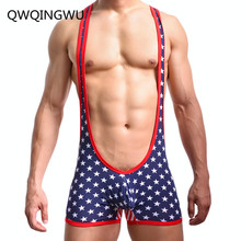 Cueca masculina sexy, roupa íntima de algodão macio, bandeira dos eua, body sexy, regatas, bodysuit, sobrancelhas, roupas de baixo 2024 - compre barato