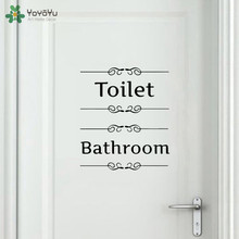 YOYOYU Wall Decal Toilet Bathroom Wall Stickers Vinyl Wall Mural For Bathroom Toilet Door Modern Home Art Decoration QQ123 2024 - buy cheap