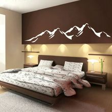 Mountains - Removable Vinyl Decal / Art Decor Wall Sticker , Large size wall background decoration stickers mountain 2024 - buy cheap