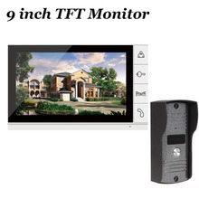 Intercomunicador de vídeo para puerta, sistema de vídeo de seguridad para el hogar, Monitor TFT de 9 pulgadas, VERSIÓN NOCTURNA 2024 - compra barato