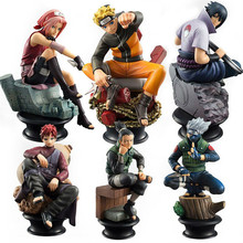 Figuras de acción de Anime na-u 2to, juguetes ajedrez de PVC Sasuke modelo Gaara, colección de muñecos de decoración, juguetes de regalo para niños, 6 uds./Set 2024 - compra barato