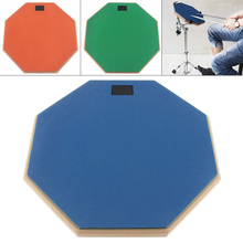 12 Inch Wooden Rubber Dumb Drum Practice Training Drum Pad for Jazz Drums Exercise with 3 Colors Optional 2024 - buy cheap