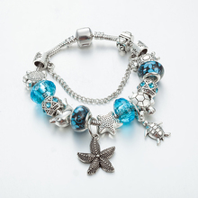 Annapaer-pulseiras femininas com contas de vidro, estilo oceano, golfinhos, joias para mulheres b16023 2024 - compre barato