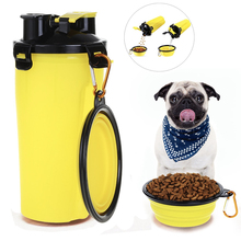 Alimentador portátil para mascotas, dispensador de alimentos de exterior, botella de viaje, cuencos de agua para perros, accesorios para perros 2024 - compra barato