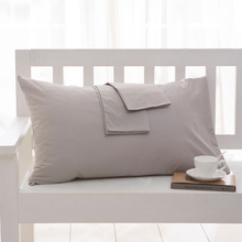 Fundas de almohada de algodón de Color sólido, ropa de cama estándar, para dormitorio, 40x60cm/50x70cm/50x90cm, Envío Gratis 2024 - compra barato