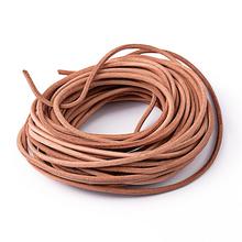Jewelry Findings Leather Beading Cord,Cowhide Leather, DIY Necklace Making Material, Peru, Size: about 3mm thick, 10m long 2024 - buy cheap