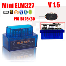Super ELM327 V1.5 Chip PIC18F25K80 mini V2.1 OBD2 ELM 327 adaptador Bluetooth Android/Symbian/pc en OBD2 OBD II Protocolo FW V1.5 2024 - compra barato