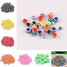 11 Colors 6/ 8 /10/ 12mm Jewelry Making DIY Accessories Findings Loose Resin Stripe Pattern Spacer Beads for Bracelet Necklace 2024 - buy cheap