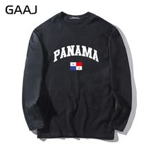 GAAJ-Camiseta divertida con bandera de Panamá para hombre y mujer, camiseta informal de manga larga Unisex, camiseta de Hip Hop para hombre con estampado de cuello redondo de algodón # QV2PP 2024 - compra barato