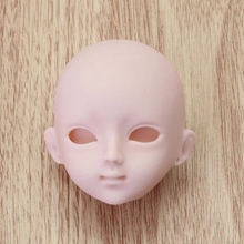 Practice makeup head 1/6 1/8 3D eyes doll head change makeup white muscle bald BJD head DIY doll accessories for blyth 2024 - buy cheap