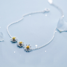 MloveAcc New 100% 925 Sterling Silver Daisy Flower Charms Link Chain Bracelet for Women Brand Bracelets Silver Jewelry 2024 - buy cheap