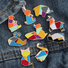 Brooch metal  Geometric figure animal Brooches Metal Enamel Badge Accessories Icons On Clothing T-shirt Clothes Bag Backpack DIY 2024 - buy cheap