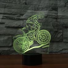 Настольная лампа для моделирования велосипедов, с 3d-подсветкой и сенсорным выключателем, 7 цветов 2024 - купить недорого