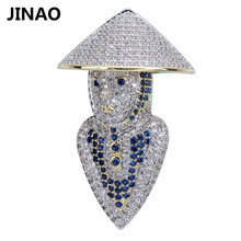 JINAO The New Blue Mortal Kombat Character Pendant Necklaces With Chains Bling Iced Out CZ Hip Hop For Gift 2024 - buy cheap