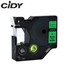 Cidy-fita de etiqueta compatível dymo d1 gerenciador de 9mm, preto e verde, para impressora dymo, etiquetas, lm 40919 160, 280 2024 - compre barato