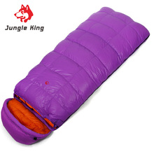 Спальный мешок Jungle King, спальный мешок-конверт высокого качества на осень и зиму, 1000 г, 90% -25 градусов, для кемпинга 2024 - купить недорого