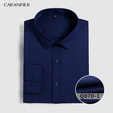 CARANFIER Men Shirts Casual Cotton New Good Quality Plain Solid Regular Fit Long Sleeve Turn Down Collar Business Mens Dress 2024 - buy cheap