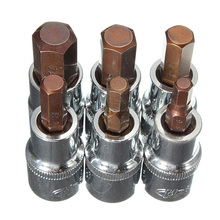 1/2" S2 And Cr-V Steel 12mm (12.5mm) Hex Torx Star Bit Socket Set 2024 - buy cheap