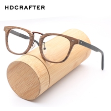 HDCRAFTER Prescription Eyeglasses Frames Wood Grain Optical Glasses Frame with Clear Lens Men Women Wooden Glasses Frames 2024 - buy cheap