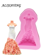 1Pcs Wedding Flower Skirt shape Silicone Mold,Sugarcraft dress Cake Decorating Tools,Fondant Chocolate Molds Cake Mould D1187 2024 - buy cheap