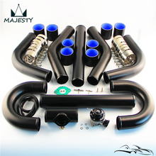 2" 50mm Universal Intercooler Pipe Piping Kit 8PCS + BOV Turbo Blow Off Valve Kit Black 2024 - buy cheap