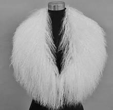 2015 New 100% Real Mongolia Fur Collar, Natural Fur Scarf  BE1521 Free Shipping 2024 - buy cheap