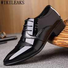 Patent Leather Dress Shoes Men Formal Wedding Shoes Luxury Brand Busines Oxford Shoes For Men Zapatos De Hombre De Vestir Formal 2024 - buy cheap