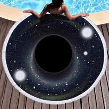 Black Hole Printed Large  Round Beach Towel 150*150 Microfiber Fabric Bath Shower Towel for Adult Thick Home Decor Mat Rugrats 2024 - buy cheap