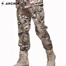 S.ARCHON Inverno Quente Fleece Tático Calças de Camuflagem Homens Calça Casual Calças de Combate Do Exército Militar À Prova D' Água de Casca Mole Térmica 2024 - compre barato