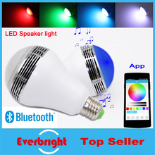 10 шт./лот светодиодная лампочка 7 Вт E27 Bluetooth-Колонка 2 в 1 Портативная Беспроводная музыкальная умная цветная RGB-лампа с пузырьками 2024 - купить недорого