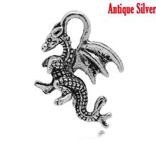 DoreenBeads Retail Silver Color Winged Dragon Charm Pendants 21x14mm,sold per pack of 50 2024 - buy cheap