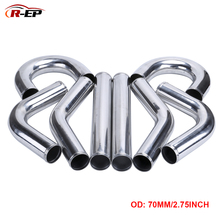 R-EP Universal Aluminum Tube/Pipe 70mm 2.75inch for Racing Car Intercooler Cold Air Intake 0/45/90/180 Degrees L/S Type 500mm 2024 - купить недорого