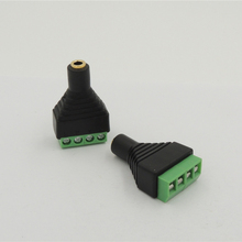 Conector fêmea estéreo para 4 pinos parafuso, 5 peças 3.5mm plugue adaptador de áudio plugue 4 polo conector do poste de ligação 2024 - compre barato