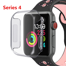 Силиконовый мягкий полный Чехол для apple watch 4 защитный чехол 44 мм 40 мм 42 мм/38 мм iwatch series 4 3 2 1 универсальная прозрачная рамка 2024 - купить недорого