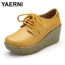 Yaerni sapatos femininos casuais, lisos com cadarço, lisos, para mulheres, 4 cores, 1150 2024 - compre barato