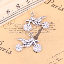 54pcs Jewelry Charms motorcycle motorcross 17x23mm Antique Silver Plated Pendants Making DIY Handmade Tibetan Silver Jewelry 2024 - buy cheap