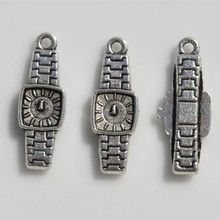 10pcs Charms Watch 23*8.8mm Tibetan Silver Plated Pendants Antique Jewelry Making DIY Handmade Craft 2024 - buy cheap