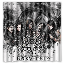 180x180cm Waterproof Fabric Black Veil Brides Mildew Proof Shower Curtain Bathroom Curtains Free Shipping 2024 - buy cheap