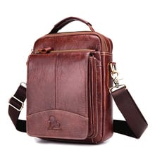 New Man Fashion Genuine Leather Bag Shoulder  For Men Cow Leather Male iPad Business Messenger Travel Bag Crossbody Bags 2024 - buy cheap