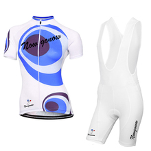 NEW Women 2017 CLASSICAL BLUE RACING Team Bike Pro Cycling Sets / Jersey +Bib Shorts Breathable Gel Pad Ropa CICLISMO MAILLOT 2024 - buy cheap