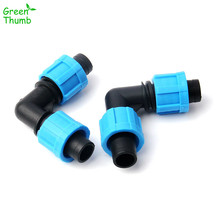 30pcs 16 mm PE Pipe Fittings Blue Elbow Connector For Drip Tape Thread Lock Connector Horticultural Irrigation Garden Watering 2024 - buy cheap