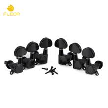 FLEOR 6PCS 3L3R Full Sealed Machine Heads Guitar String Tuning Keys Pegs Tuners Black for Acoustic Electric Guitar Parts 2024 - buy cheap