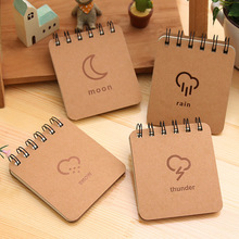 1Pc Kawaii Weather Forecast Kraft Paper Notebook Journal Diary Notepad Vintage Soft Copybook Daily Memos Pads Cute Stationery 2024 - buy cheap