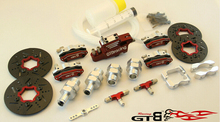 Free shipping R/C racing car GTB 4 wheel hydraulic brake system set for Baja 5B SS 5T red 2024 - buy cheap